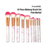 Maange 10pcs Brush Set (Pink Marbel)