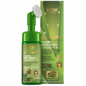 WOW Aloevera Foaming Face Wash (with brush)