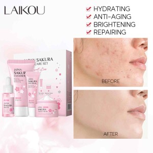 Laikou Japan Sakura 4Pcs Sweet Kiss Skincare Set