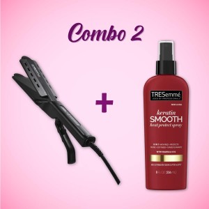 𝗖𝗢𝗠𝗕𝗢 𝟮 - Vigor V-908 Hair Straightner + Tresemme Keratin Smooth Heat Protect Spray 236ml