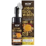 WOW Ubtan Foaming Face Wash with Built-In Face Brush for Deep Cleansing - No Parabens, Sulphate, Silicones & Color